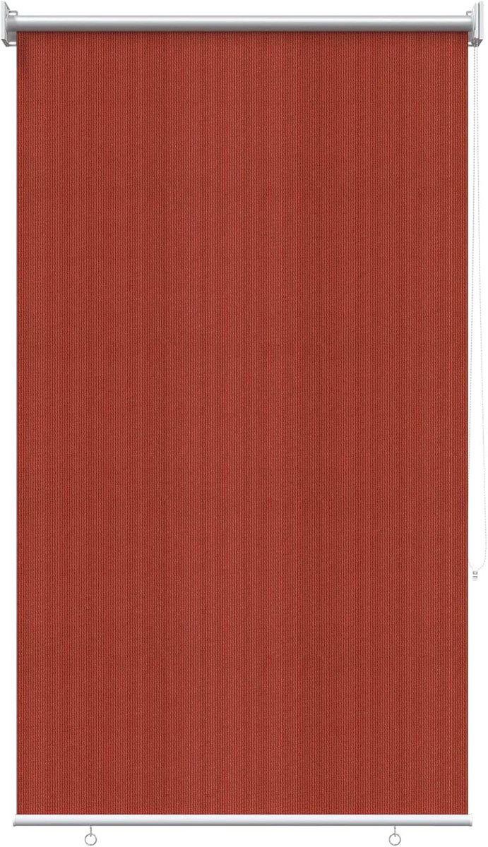 Buitenrolgordijn 90% uv-blokkering, terracotta, 60 x 140 cm, HDPE, verduisteringsrolgordijn zonder boren, rolgordijn met zijkoord, hittebescherming, inkijkbescherming, voor thuiskantoor