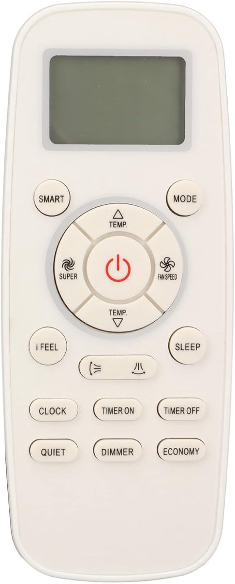 Airconditioner-afstandsbediening voor Hisense, Vervangende Airconditioner-afstandsbediening voor Hisense Dg11l1 03 Dg11l1 04 AC, 2 X AAA-batterijen Nodig (niet inbegrepen)