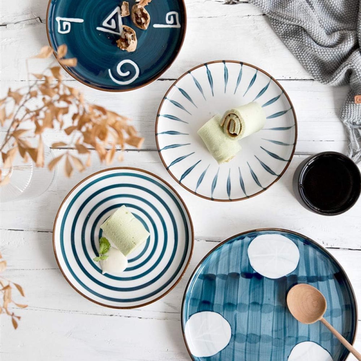 N Een Hand Geschilderde Keramische Steak Westelijke Voedselplaat Retro Persoonlijkheid Dessert Disc Home Art Tafelgerei Plaat