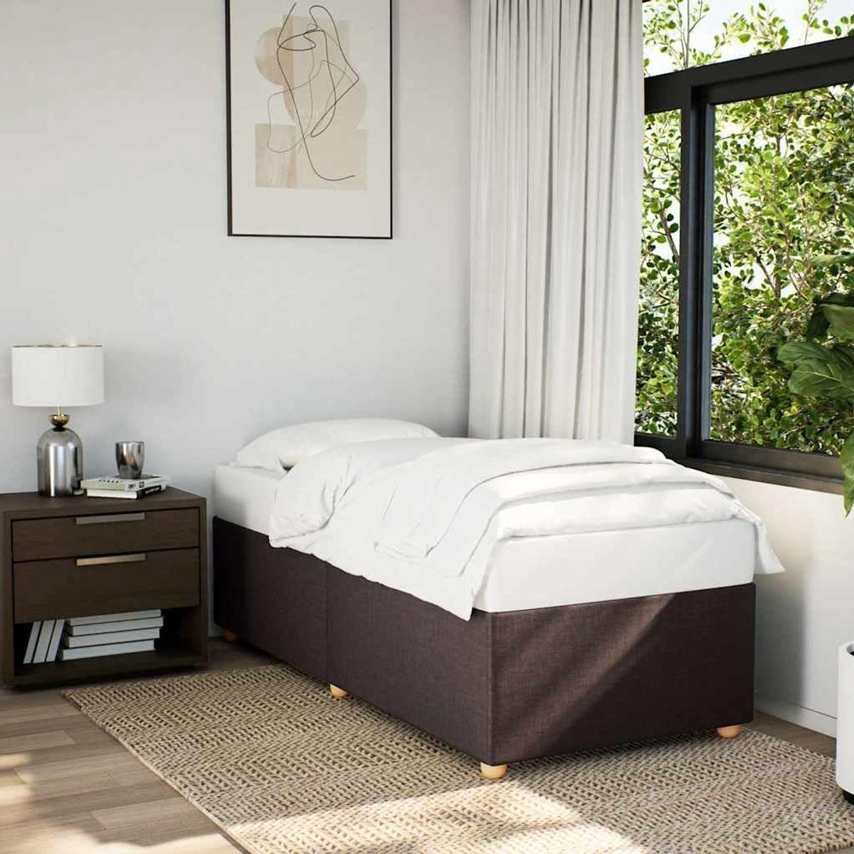 Lattenbodem bedframe donkerbruin 90x200 cm