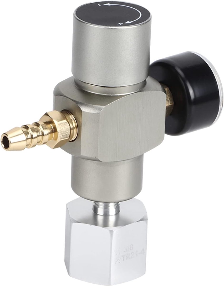 2 in 1 Mini CO2 Gas Controller voor Soda met Drukmeter en Adapter 3/8 Inch naar TR21.4 voor Efficiënt Gebruik