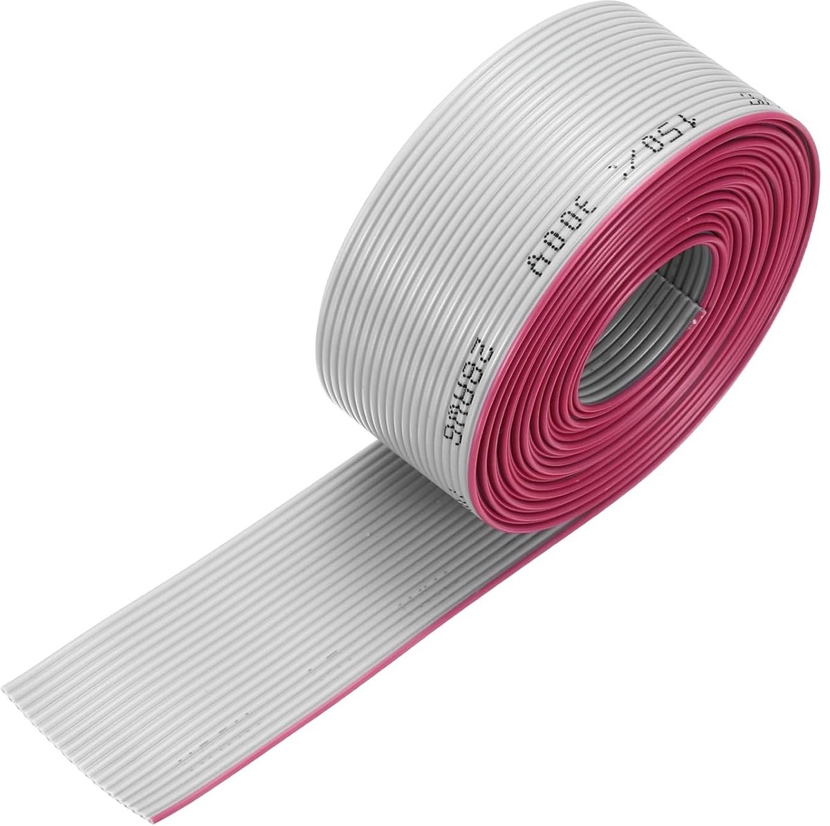 Platte lintkabel, 2,5 m, pitch 1,27 mm, 20-polig, grijs voor JTAG/ISP aansluiting