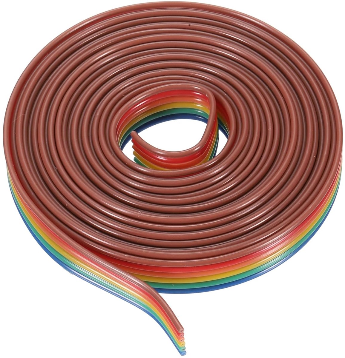 1 stuk 6-pins regenboogkabel lintkabel 2 m, 1,27 mm pitch breadboard jumper draden voor elektronica-projecten