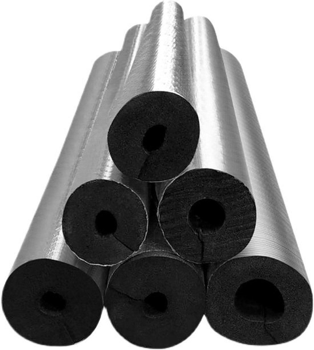 Schuimbuizen - Isolatiebuizen - Leidingen Isoleren - Zelfklevend - 48mm - Aluminiumfolie