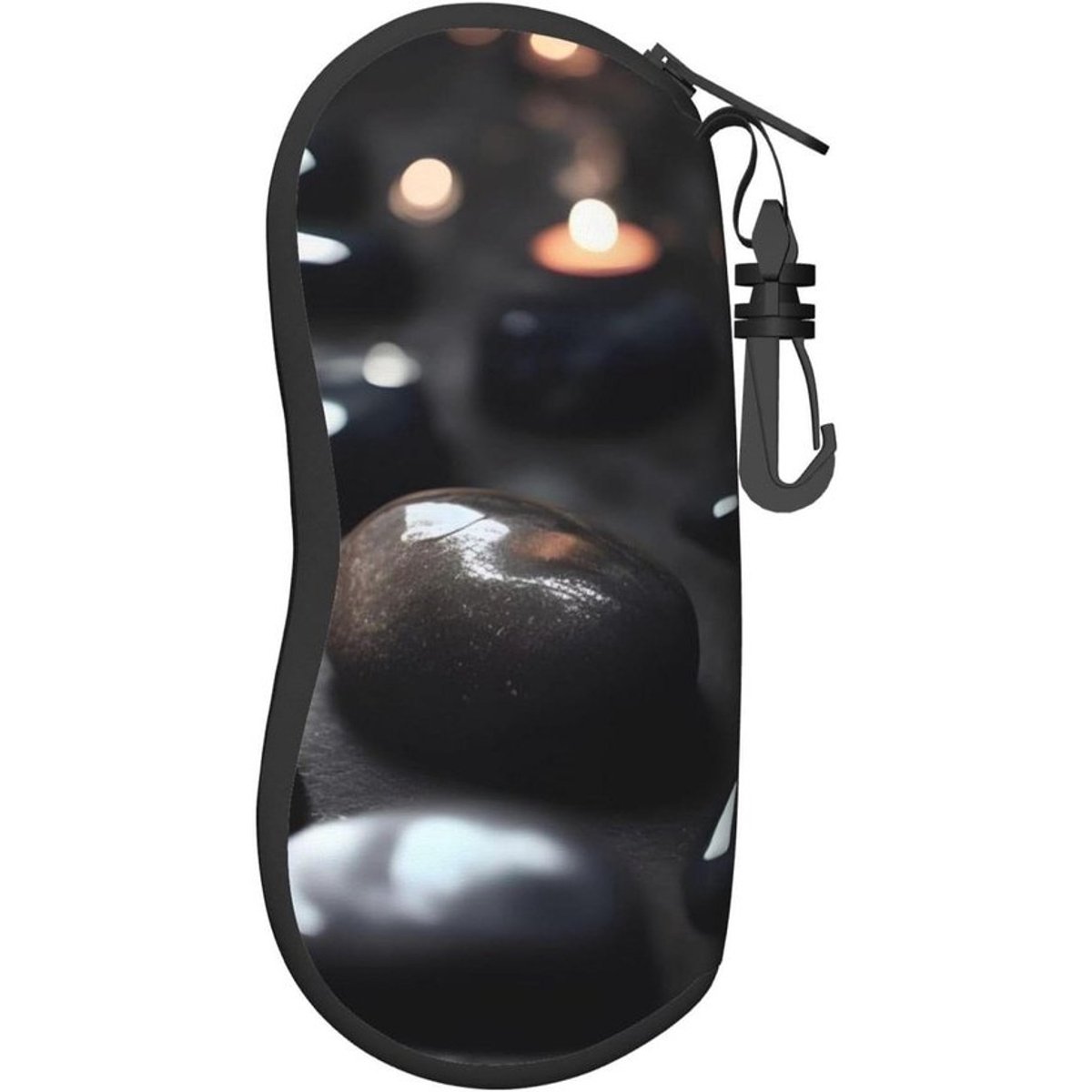 Brillenhoesje Hart - Zonnebril etui - Veilig Opbergen - Ritssluiting - Eén Maat - Zwart