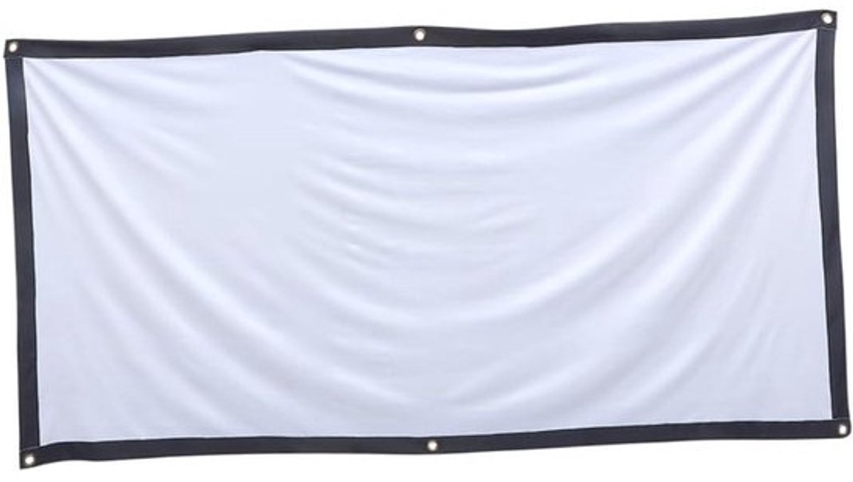 Projectiescherm Polyester - Projectiescherm Vouwbaar - Thuisbioscoop Maken - Kreukvrij en Zonder Rol - 200x200 cm - Wit