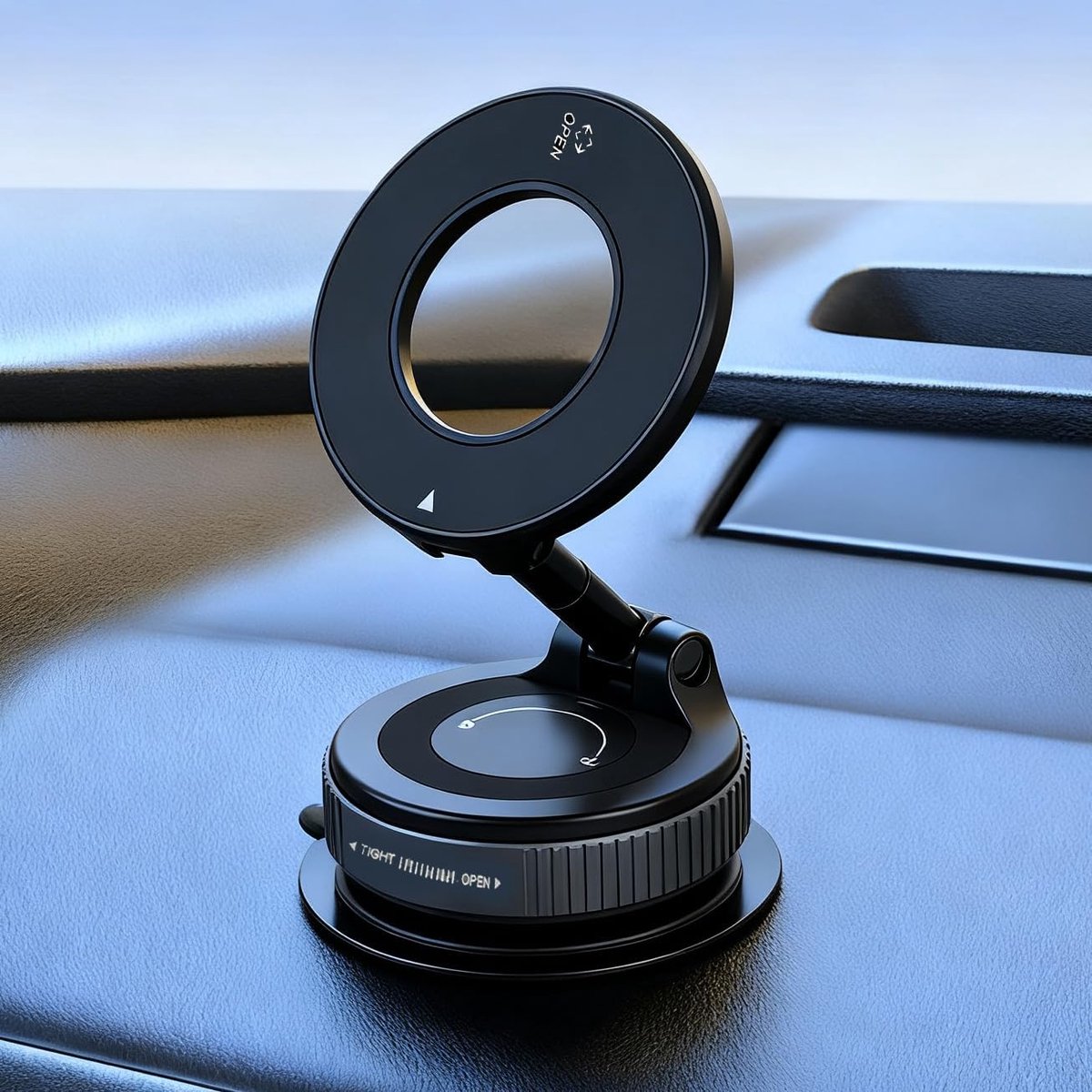 Telefoonhouder voor auto, magnetische telefoonhouder voor mobiele telefoon, zuignap, voor auto, hanger, telefoonhouder voor auto, verstelbaar, 360 graden, opvouwbaar, voor MagSafe iPhone 12 13 14 15