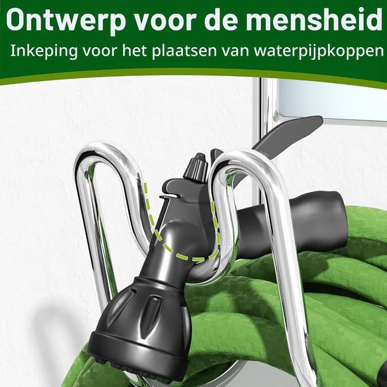 Roestvrijstalen slanghouder voor tuinslang. — afbeelding 5