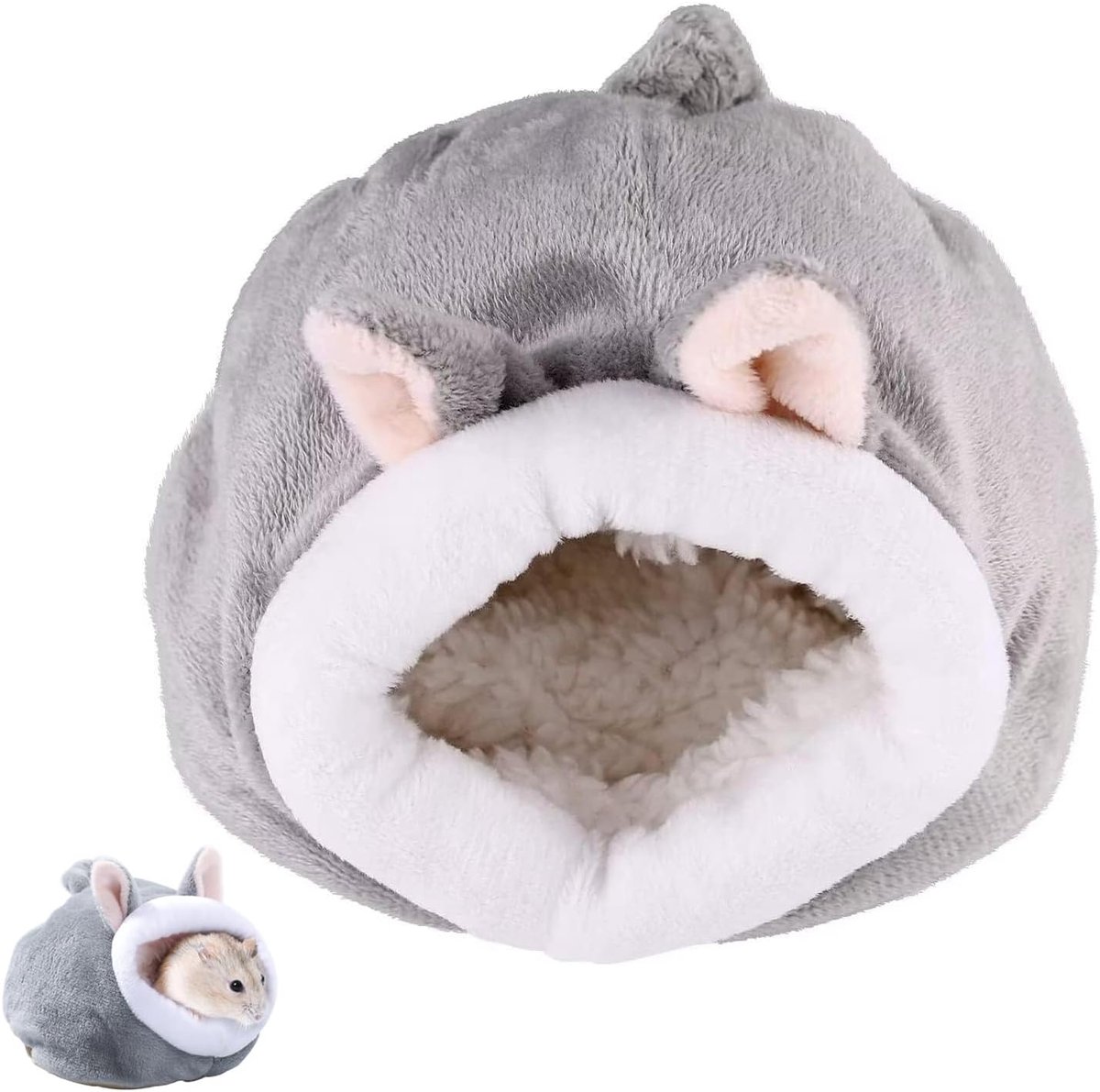 Hamster Huis Bed Winter Egel Knuffelsak Klein Dier Huisdier Grot Kooi Nest Accessoires Mini Schattig Katoen (L)