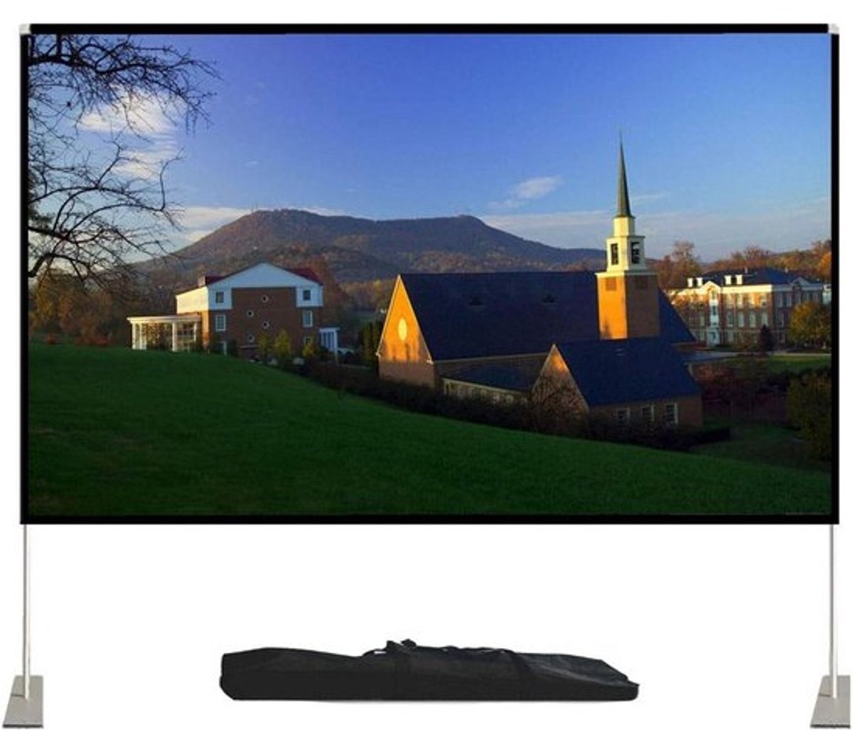 Projectiescherm Buiten - Draagbaar Filmscherm - Thuisbioscoop Creëren - Kreukvrij HD Beeld - 120 Inch - Wit