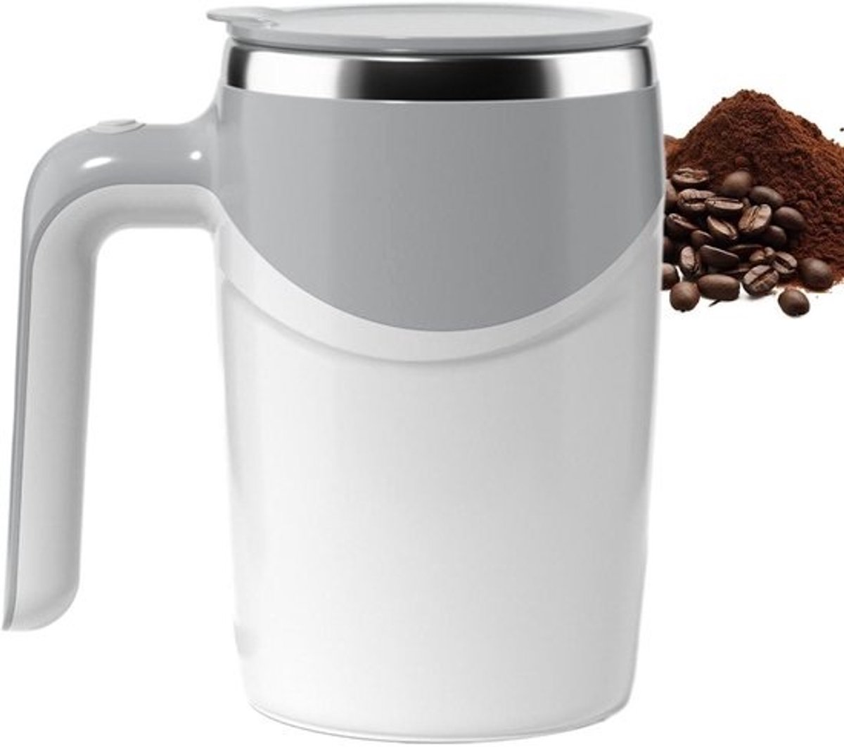 Automatische Roerbeker - Magnetische Mok - Dranken Mengen - Oplaadbaar Met USB - 380 ml Inhoud - Wit