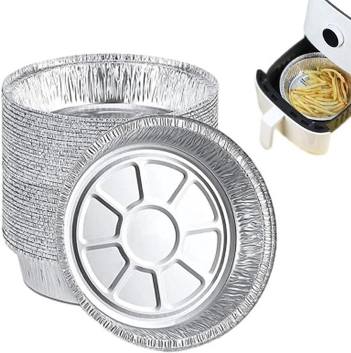 Liners voor heteluchtfriteuses - Steamer Inserts, Oliebestendige Ronde Stoommand Liners, voor Bakvormen Magnetron Bakken Restaurant Keuken Vlees Groente