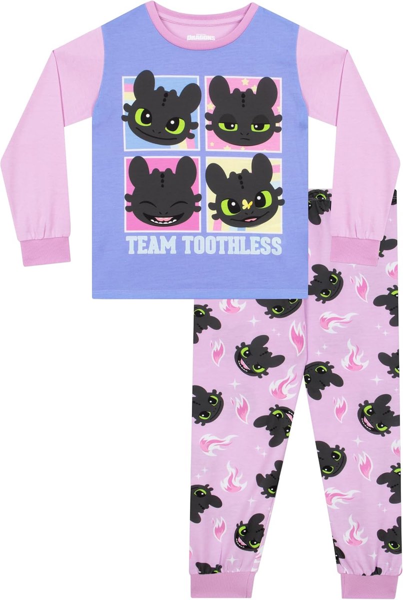 Pyjama’s, Toothless Meisjes Pyjama’s, Draak Kinderpyjama’s, Meisjes Pyjamaset
