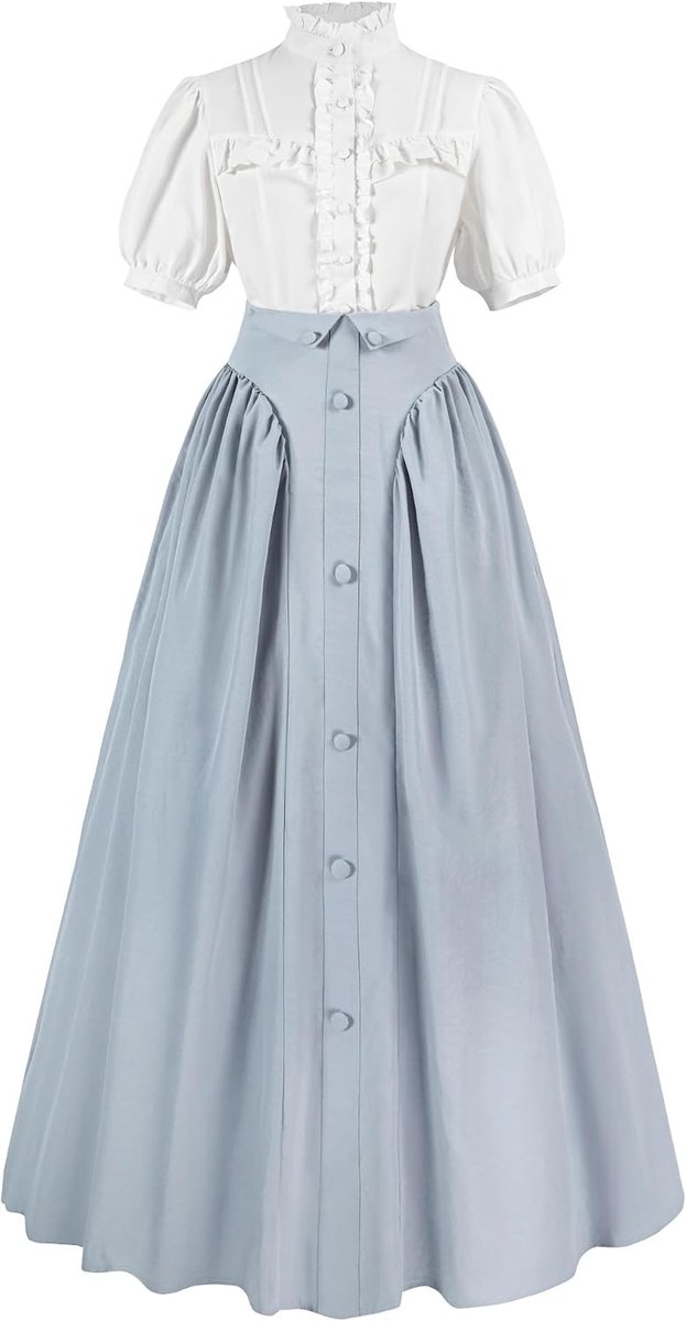 kleding voor dames, victoriaanse jurk, renaissancekostuum, carnavalskostuum, exclusief blouse en rok
