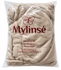 Bruine Mylinsé badjas in plastic verpakking met logo.
