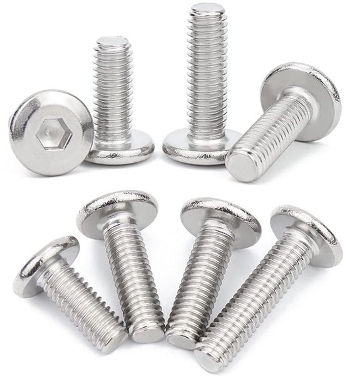 Meubelschroeven Inbusbouten Roestvrij Staal M8×25mm - 10 Stuks