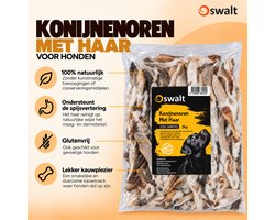Oswalt Konijnen Oren Met Haar - Hondensnack - 2KG