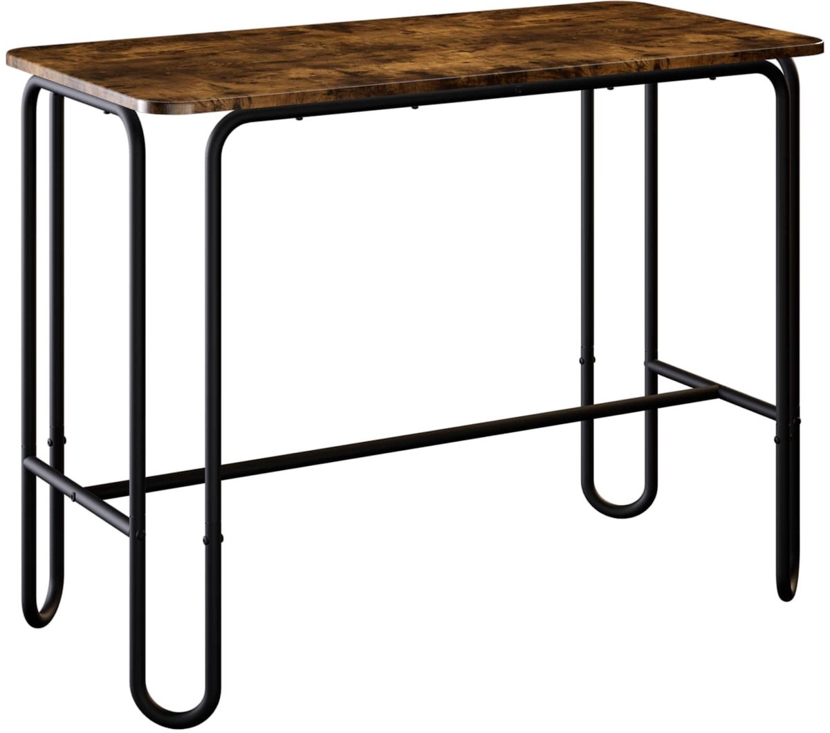 vidaXL Eettafel - 100 - x - 50 - x - 75 - cm - Bewerkt - hout - Gerookt - eiken
