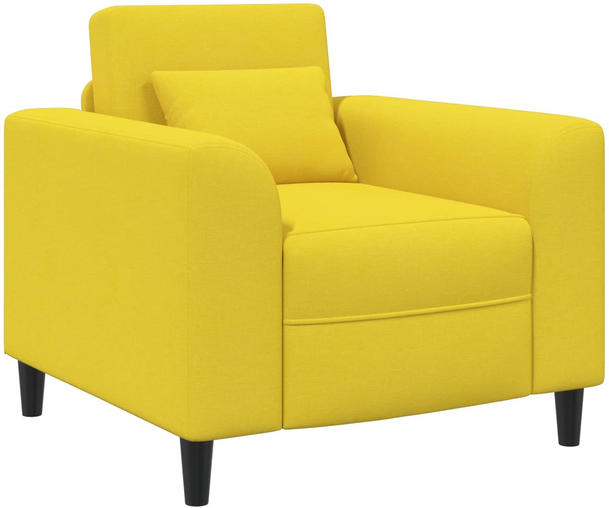 vidaXL Fauteuil - Licht - Geel - Stof Lichtgeel