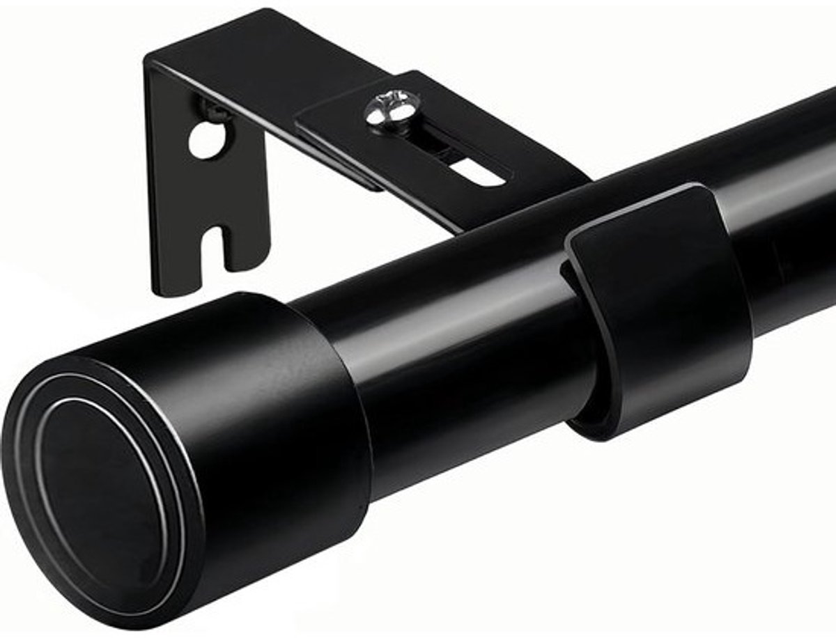 Uittrekbare Gordijnroede Zwart voor Woonkamer en Slaapkamer (72-280 cm)