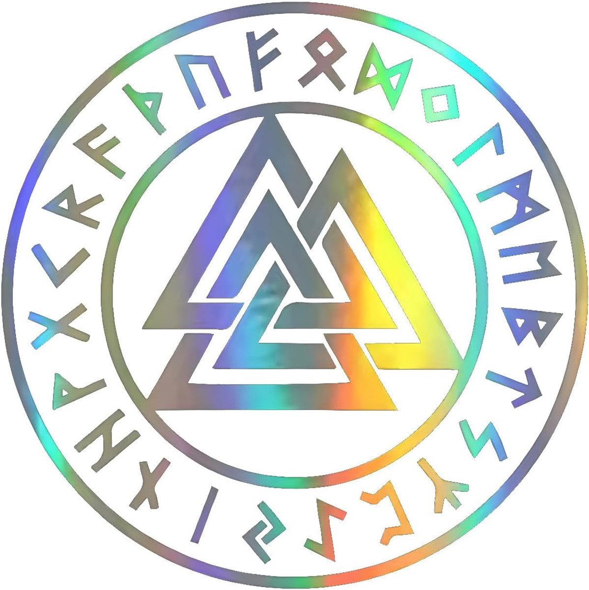 Holografische regenboog, reflecterend, waterdicht, grappige stickers voor auto, laptop en koelkast (15 cm)