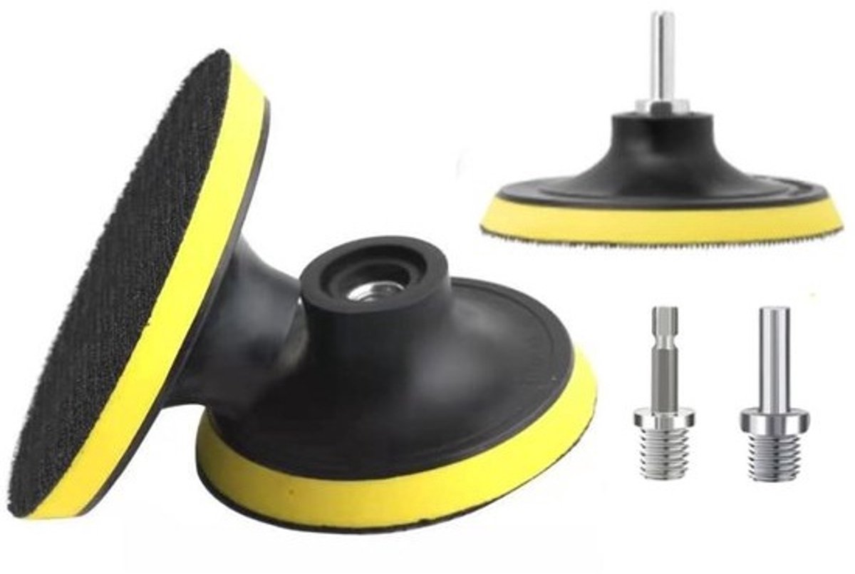 75mm Slijpschijven met Klittenband - 3 Stuks met Booradapter