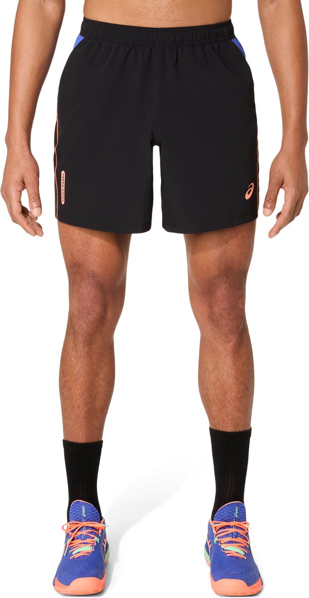 ASICS Padel Court 7 Inch Short Padelshort – Performance /Dark Cobalt Court Padel Heren Padelshort voor Mannen Zwart