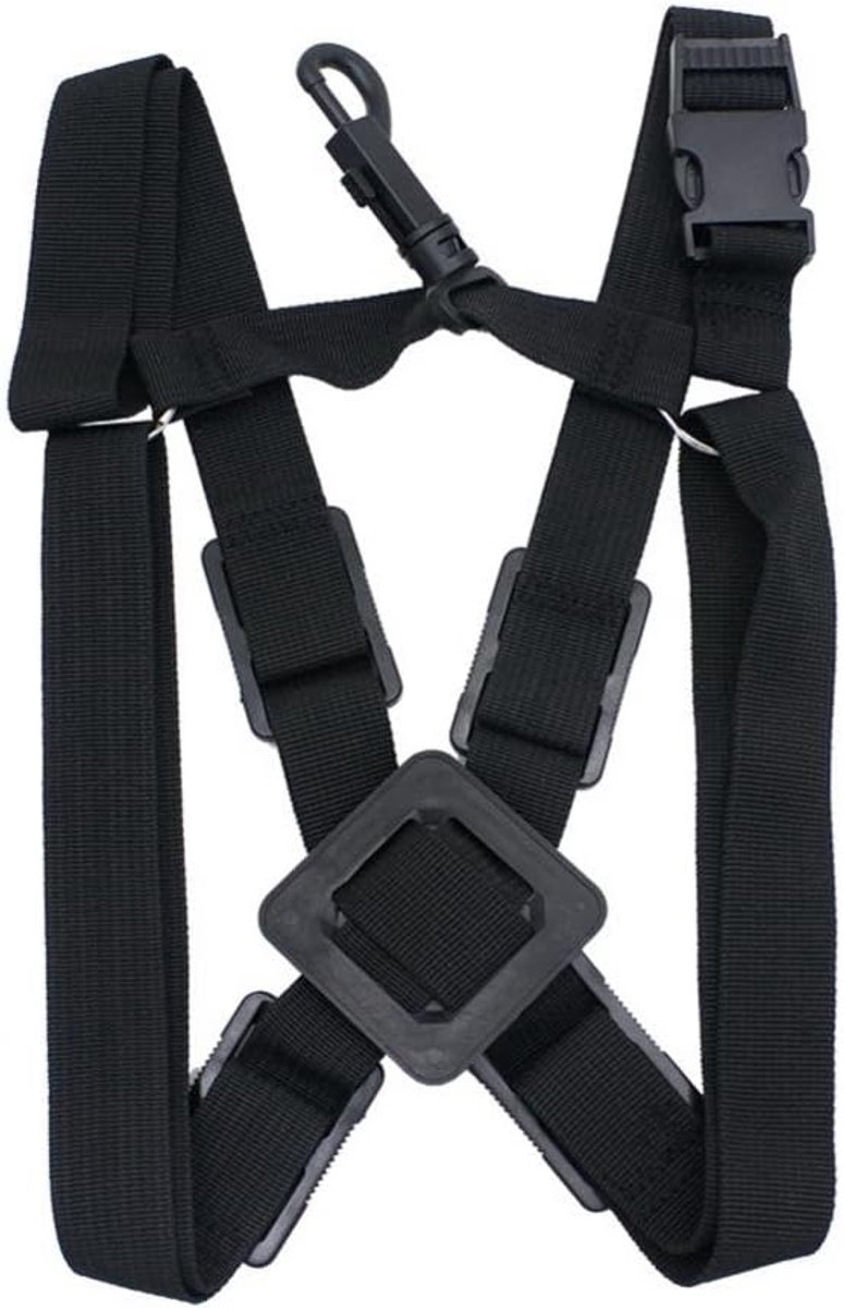 Dailygoods- Saxofoon Riem Verstelbaar - Zacht Gewatteerde Halsband - Hoogwaardig Katoen - Geschikt voor Kleine/Grote Saxofoons - Vier Gespen - Duurzaa