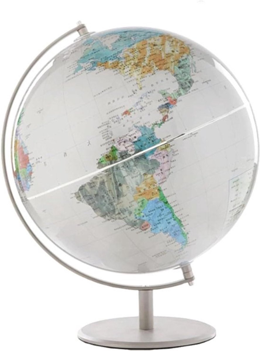 Wereldbol - Aardbol Educatief - Geografie Leren - HD-geprinte Kaart - 32 cm Diameter - Kleurrijk
