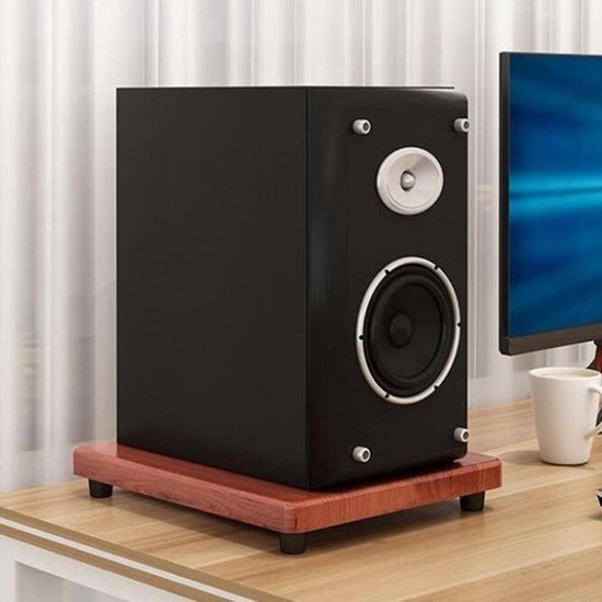 Subwoofer Speaker Stands - Audio Riser Platform - Verbeterde Audio Kwaliteit - Isolerende Basis Stabiliteit - 35x35cm - Zwart Mat — afbeelding 2