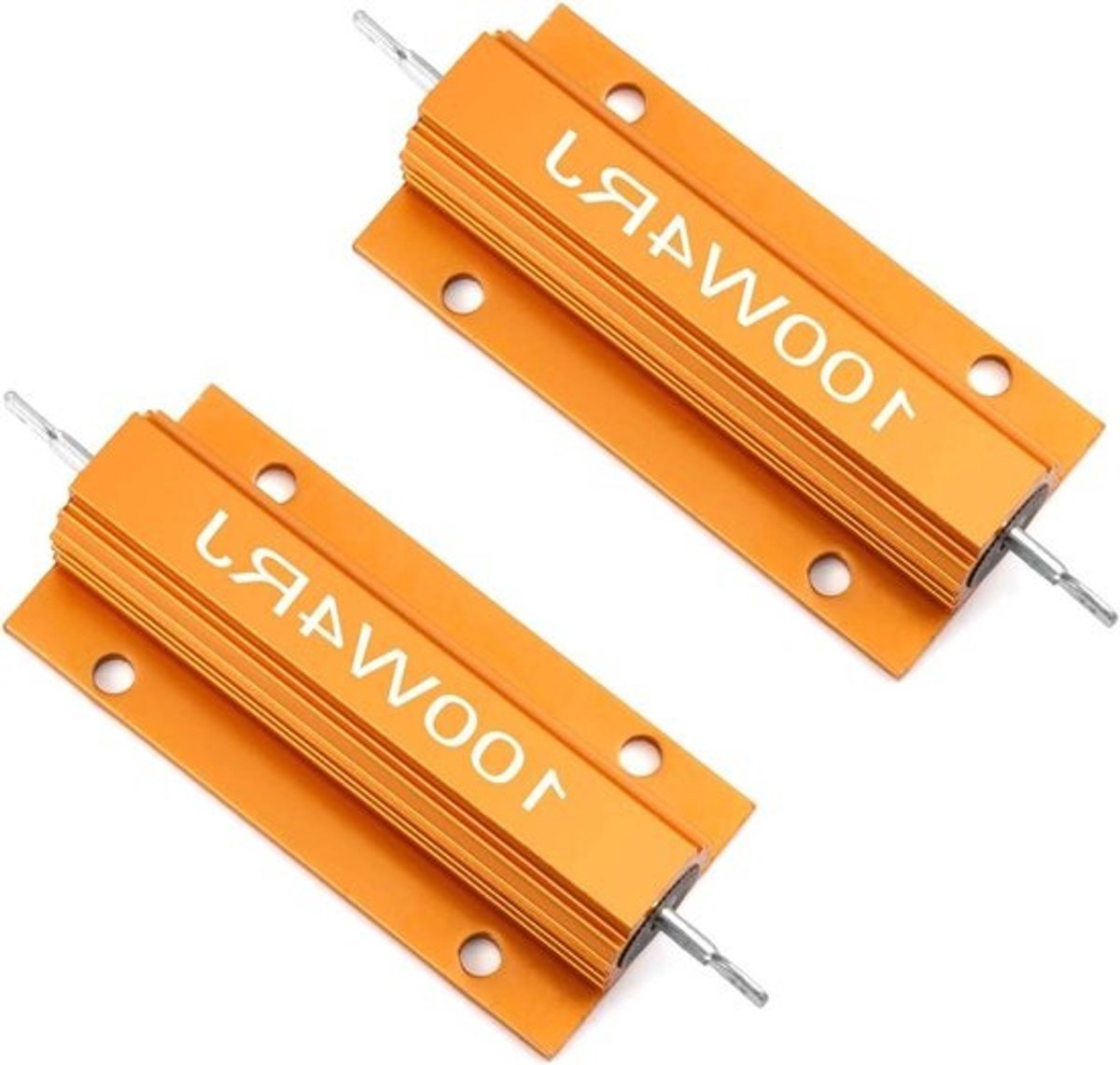 Aluminium Scheepswikkelweerstand - Draadgewonden weerstand - Elektronica projecten - 100W vermogen - 4 Ohm - Aluminium