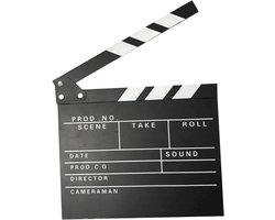 Filmklapbord Regisseur - Productie Clapper - Film Productie - Stevige Hoorbare Sluiting - 20x20cm - Zwart