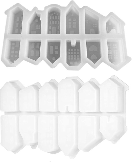 12 Stuks Mini Siliconen Gietvormen voor Huis, Doe-het-zelf Siliconen voor Sojawas, Kaarsen, Zeep, Handwerk en Kerstdecoratie — afbeelding 5