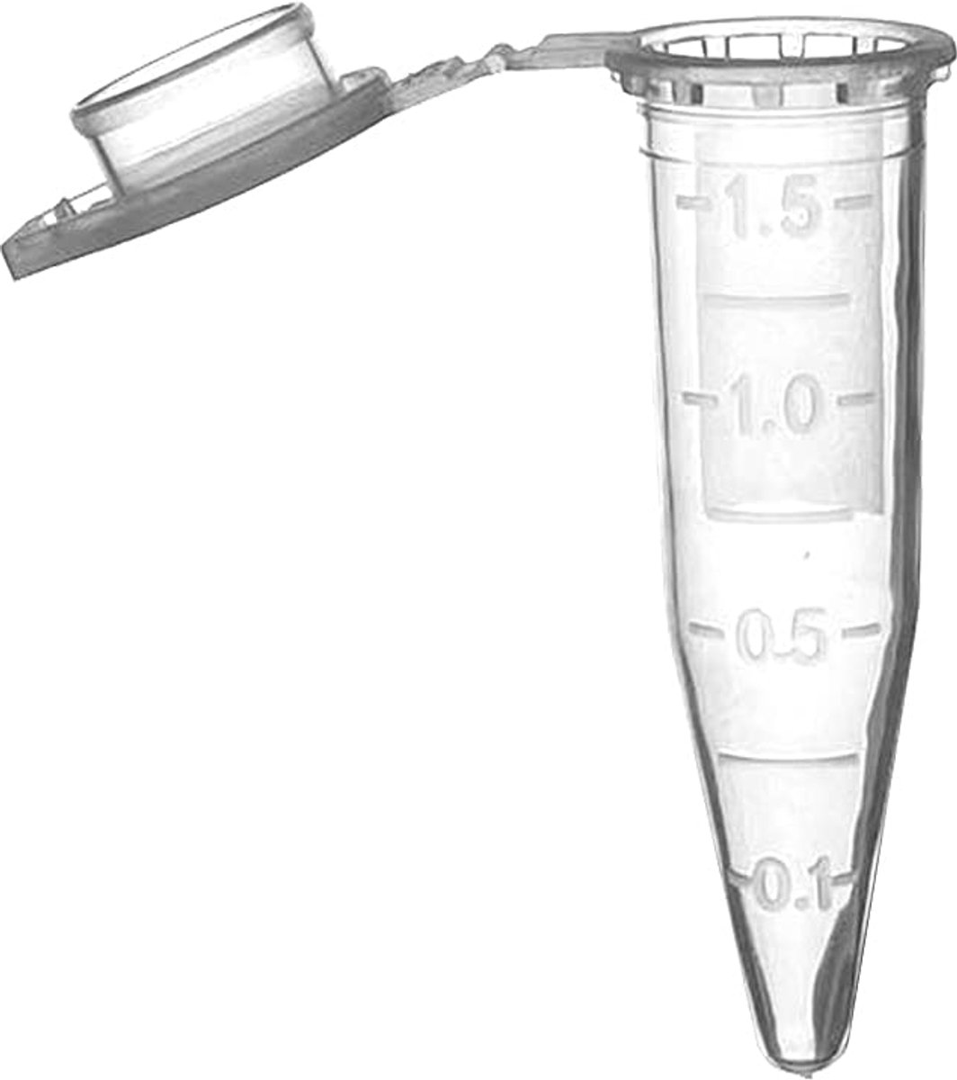 500 PCs-Polypropyleen Afgestudeerde Microcentrifugebuizen met Onverwachte GLB, 1.5ML Micro Reageerbuizen Conische Microtube Steekflesje voor Laboratorium (Duidelijk)