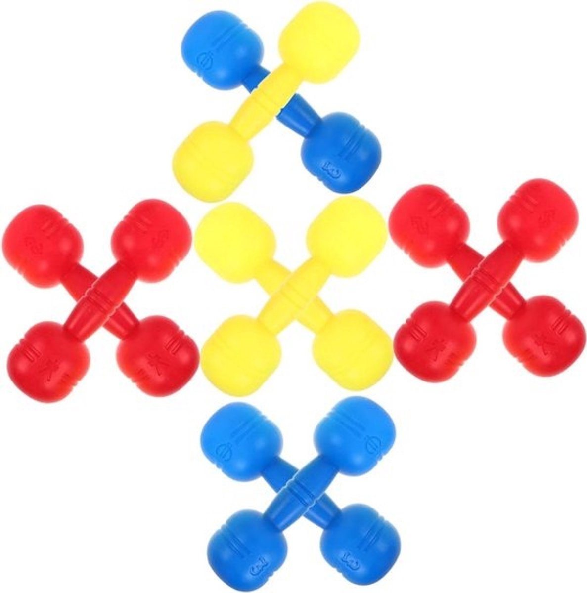 Kinder Hanteln Set - Fitness Gewichten - Kinderen Actief Houden - Kleuren en Leuk Ontwerp - 18 cm - Diverse kleuren