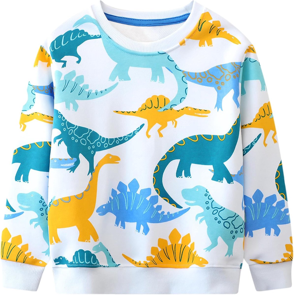 Sweatshirts Jongens Lange Mouw Trui Katoen Kids Dinosaurus Shirts Sport T-shirt Lange Mouw Shirt Activewear zonder Hoodie Warme Winter Lente Herfst Tops Tops 2-7 Jaar Maat 92-122
