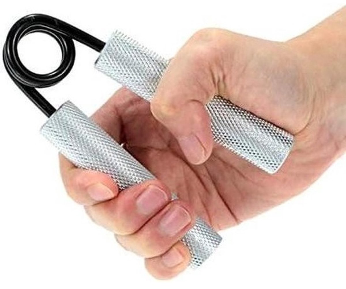 Hand Grips - Krachttrainer Voorarmen - Handkracht Opbouwen - Verstelbare Weerstand - 300 LBS - Zilver