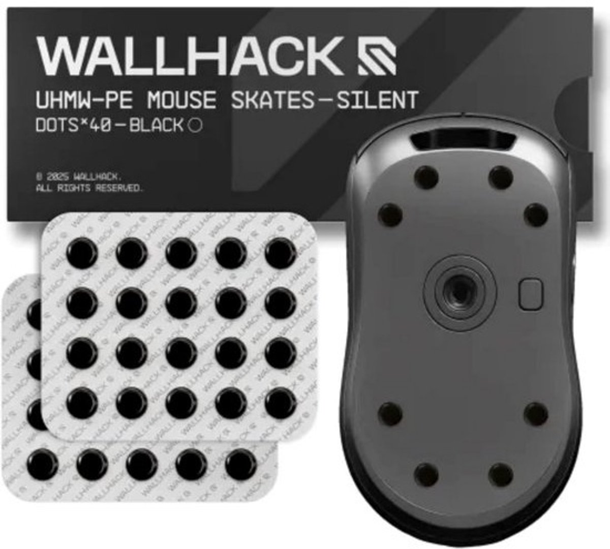 Universele Stille Muisskates UHMW-PE Dots - Verbeterde Gaming Performance op Stof & Glas