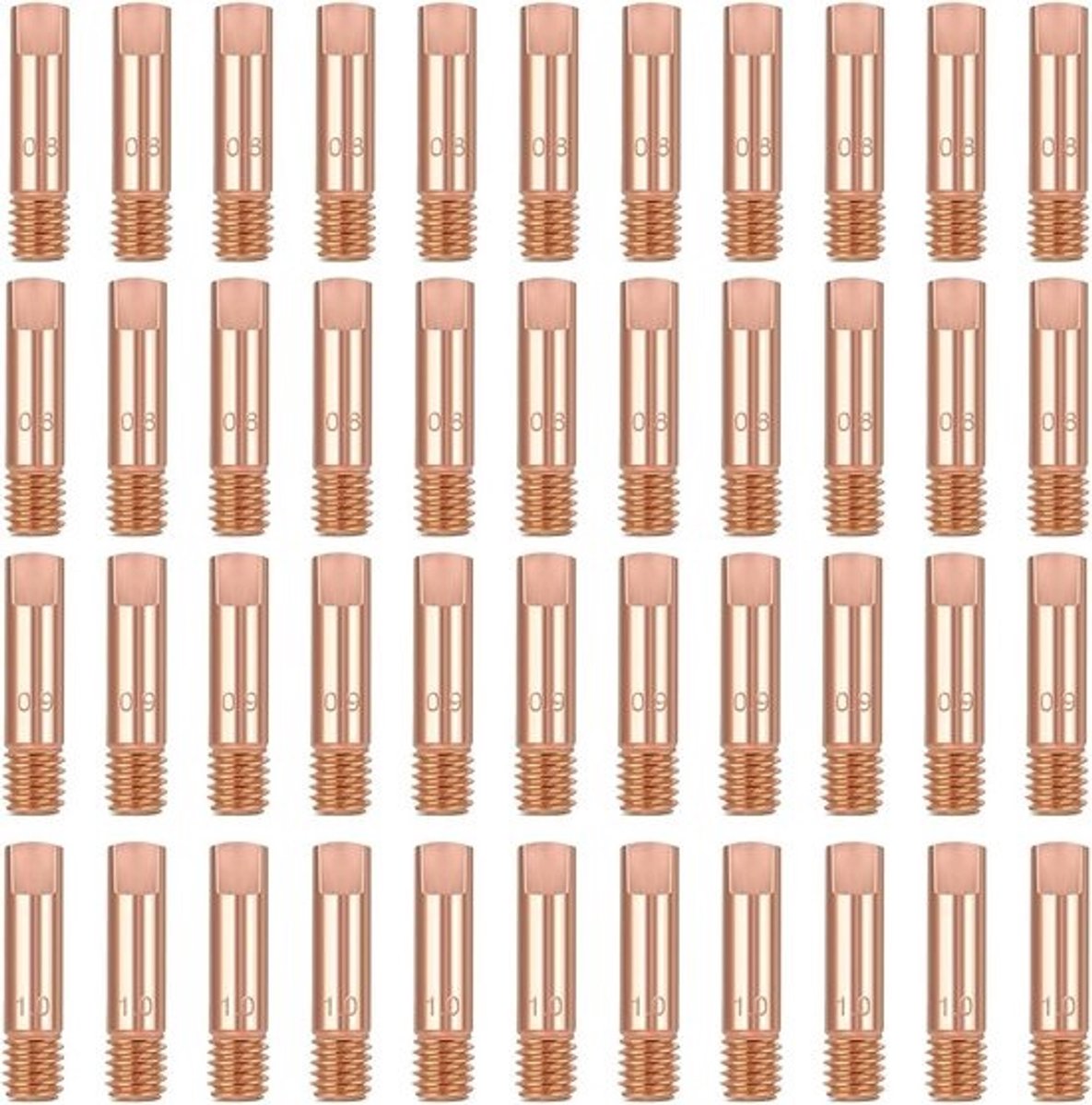 40 Stuks Koperen Contactpunten voor MIG 15AK Lastoorts - Diverse Maten