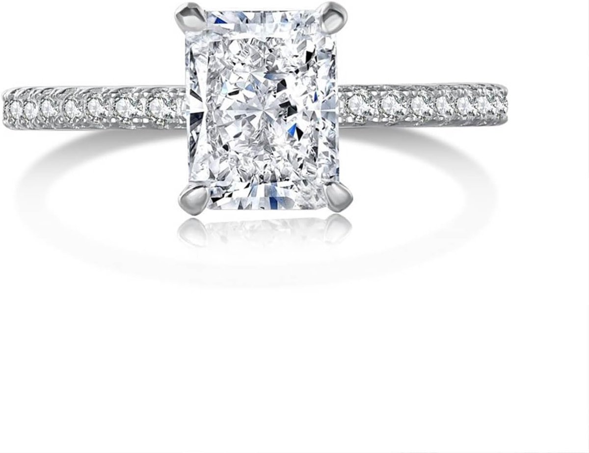 vierkante kristallen damesring gouden vingerknokkels ring kubisch kristal gestapelde ring Boheemse stijl ring open ring verstelbare ring ornament cadeau voor meisjes