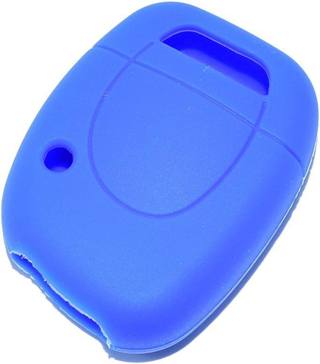 Siliconen autosleutelhoes voor Renault Twingo Clio Master Kango 1 toetsen afstandsbediening blauw