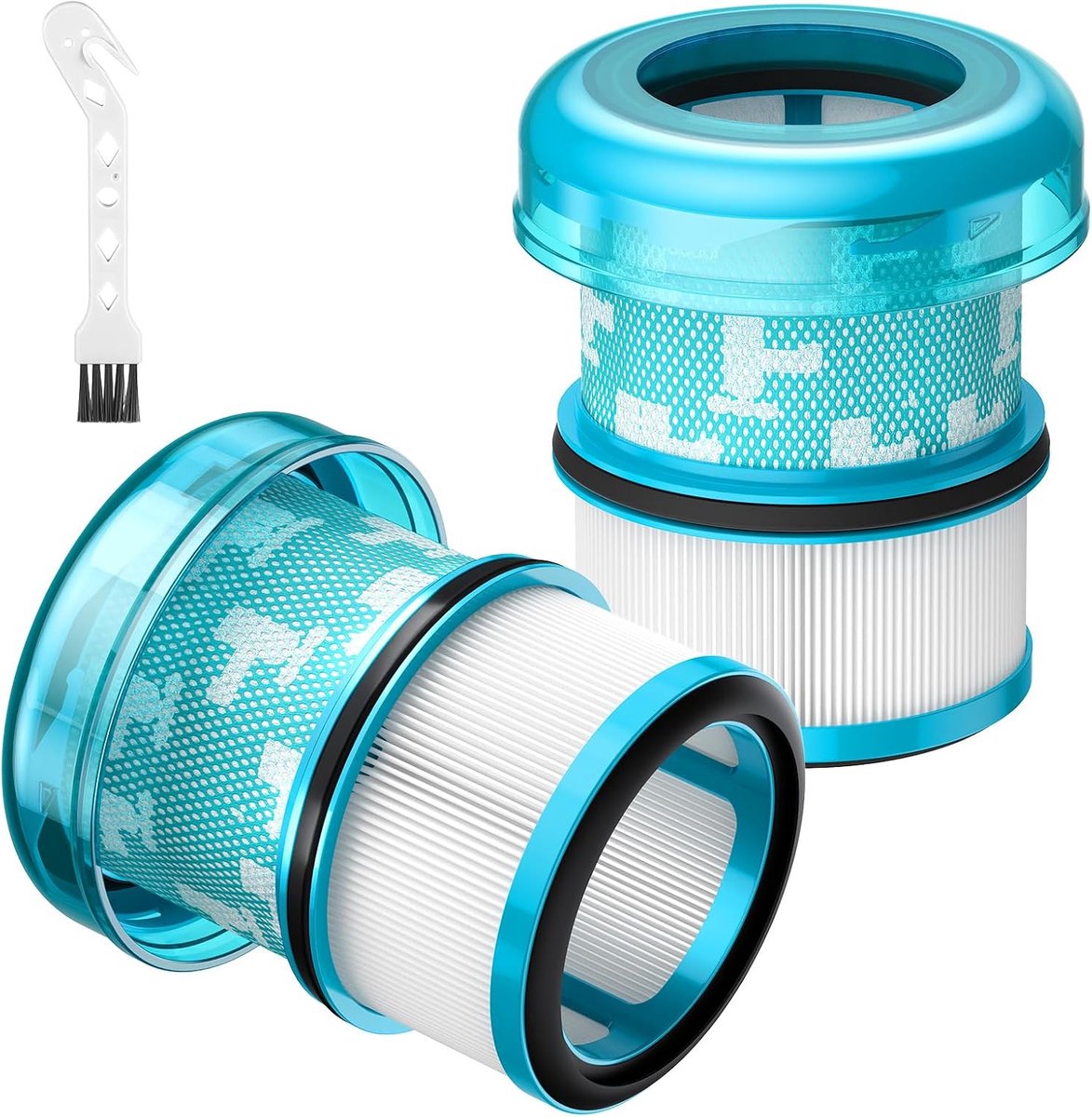 2 filtervervangingsfilters voor Dyson V16 Piston Animal, Submarine DS60 nat, wasbaar en hoogwaardig, 2 filters, 1 reinigingsborstel