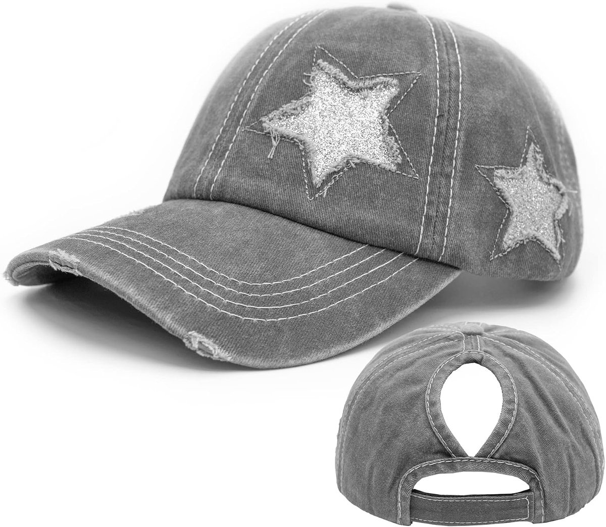 Dames vlecht basecap cap hoge paardenstaart cap dames paardenstaart cap zomer dames pet zomer pet zonwering glitter pet dames