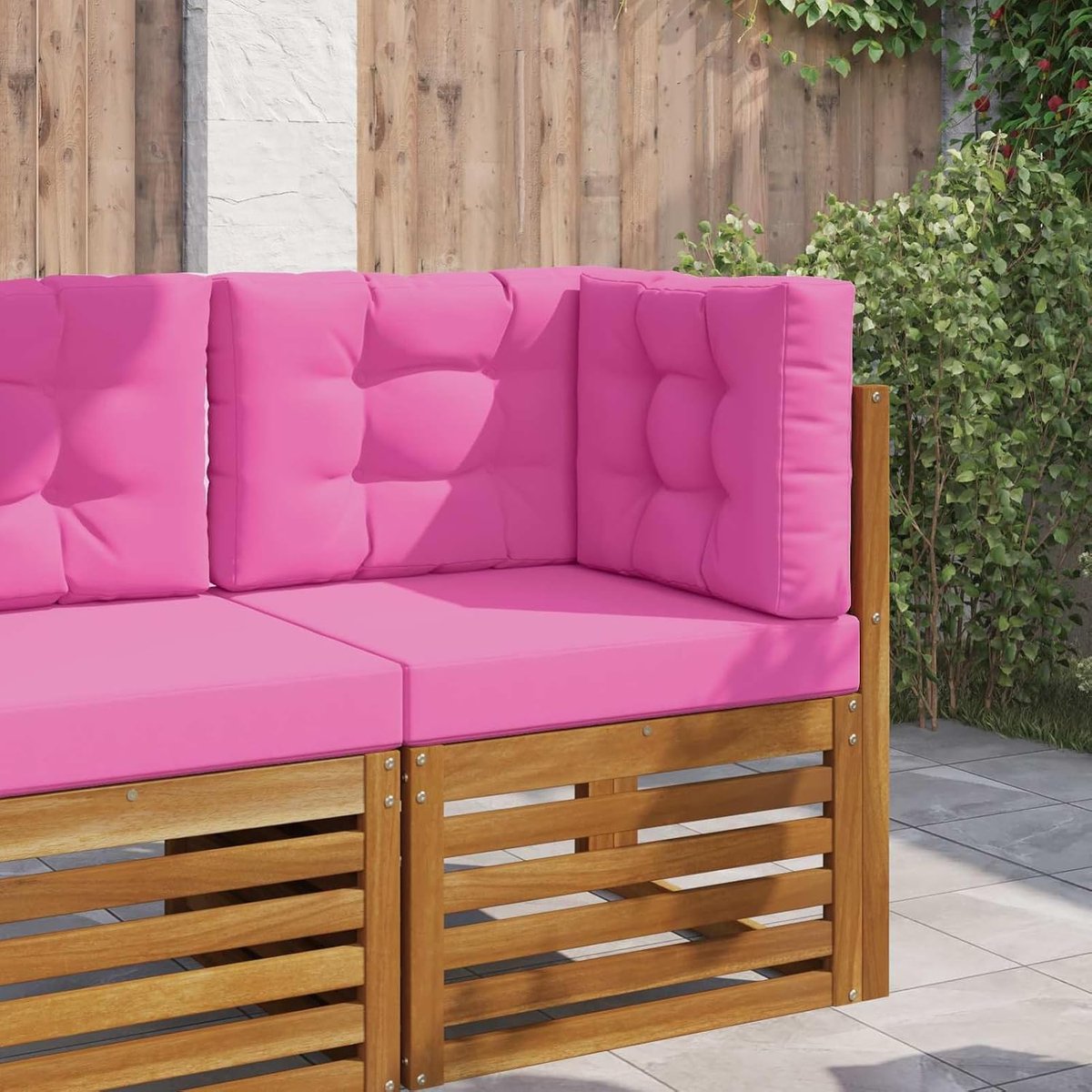 Sofakussen voor buiten 3 stuks roze polyester, rugkussen palletkussen zitkussen voor palletmeubels tuinmeubelen 900776