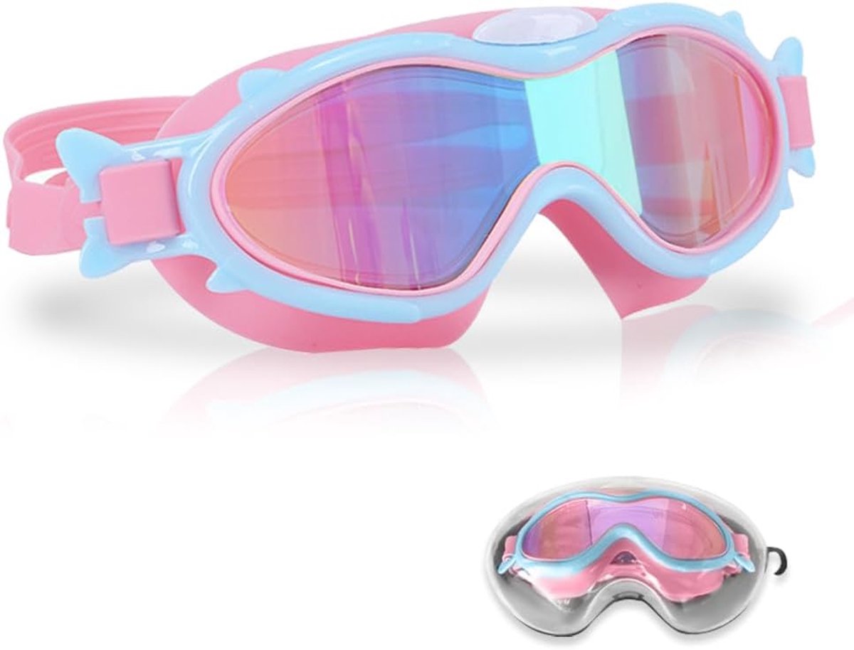 duikbril voor kinderen, waterdicht, anti-condens, uv-bescherming, zwembril, helder zicht, snorkelmasker, duikmasker, snorkel voor meisjes en jongens van 3 tot 16 jaar