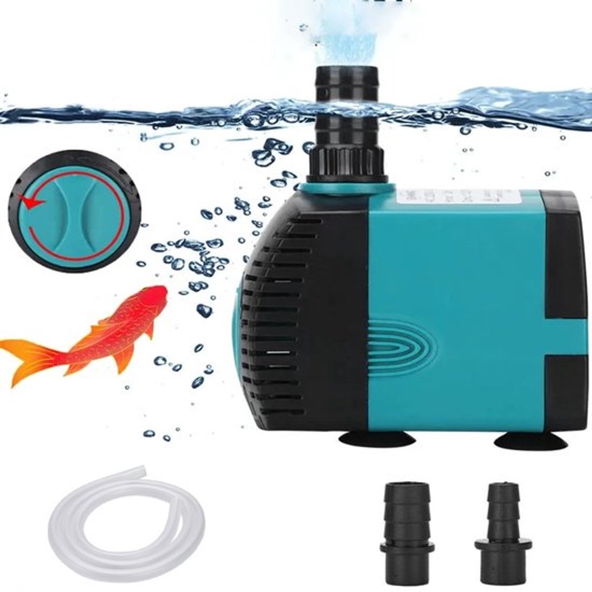 Mini Waterpomp - Aquarium Waterpomp - Vijverpomp - Fonteinpomp - Waterpompen - Met waterpijp - Voor Aquaria, Fonteinen, Beelden, Hydrocultuur, Vijvers - groen - 10W