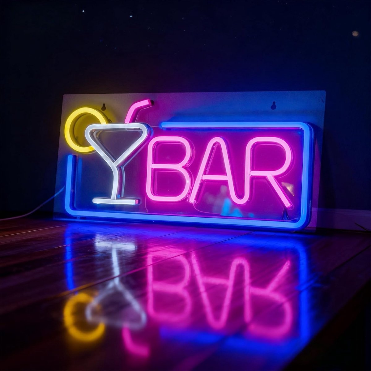 neon bord: LED reclamebord bier neonbord, wanddecor lichtreclame bar bord, acryl barbord, voor interieur bar decoratie, huisbar, pub, club, feest (42×22cm)