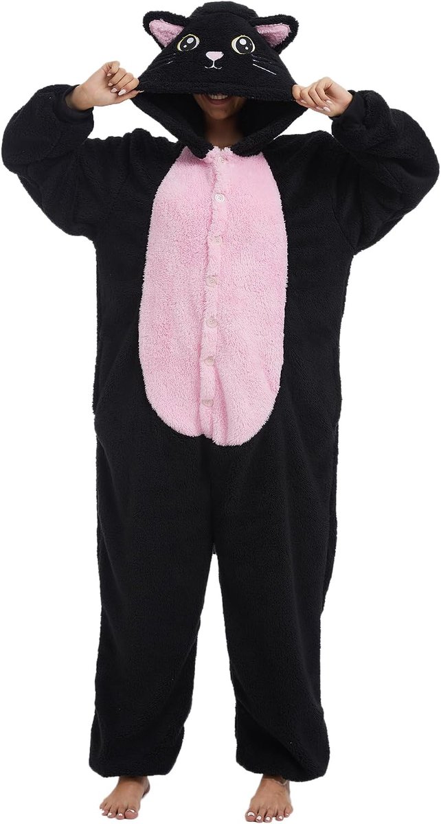 Pyjama voor volwassenen, uniseks, anime, dierenkostuum, cosplay, kostuum, overall, onesie, pyjamaset, panda, nachtkleding, slaapkleding