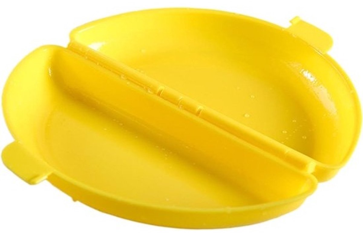 Eier Magnetron Fornuis - Omelet Pan - Snel Ontbijt Maken - Siliconen Hittebestendig - 21 cm - Grijs