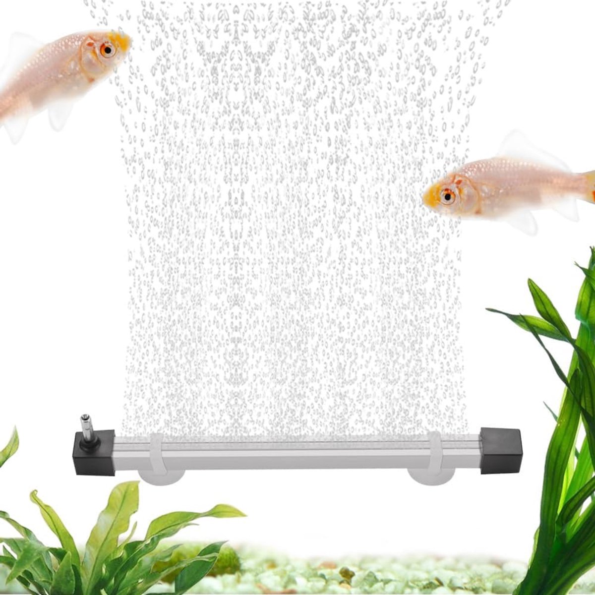 Dailygoods- Luchtsteen 20cm - Aluminium Legering - Corrosiebestendig - Antidrijvend - Stil - Geschikt voor Zoetwateraquaria - Bubbelaar
